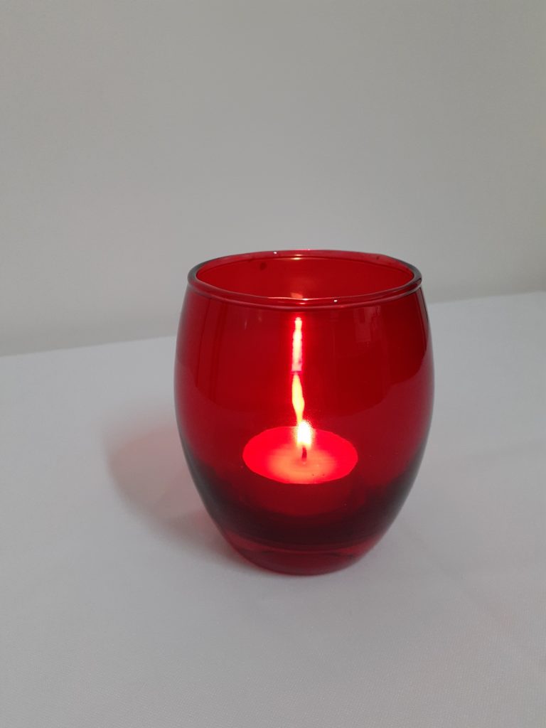 Glass Red Hurricane Candle Holder Gloria Online